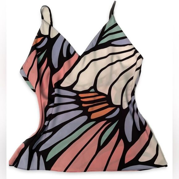 Natori Papillon Cami Top Multicolor Butterfly Print Adjustable Straps  – Medium - Picture 6 of 6